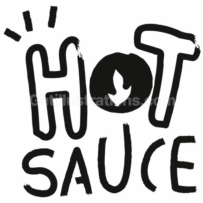 hot sauce, sauce, sticker, element, ornament, flame, fire